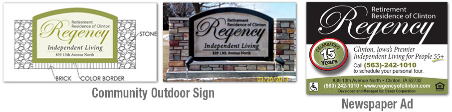 Logo in outdoor signage & Ad